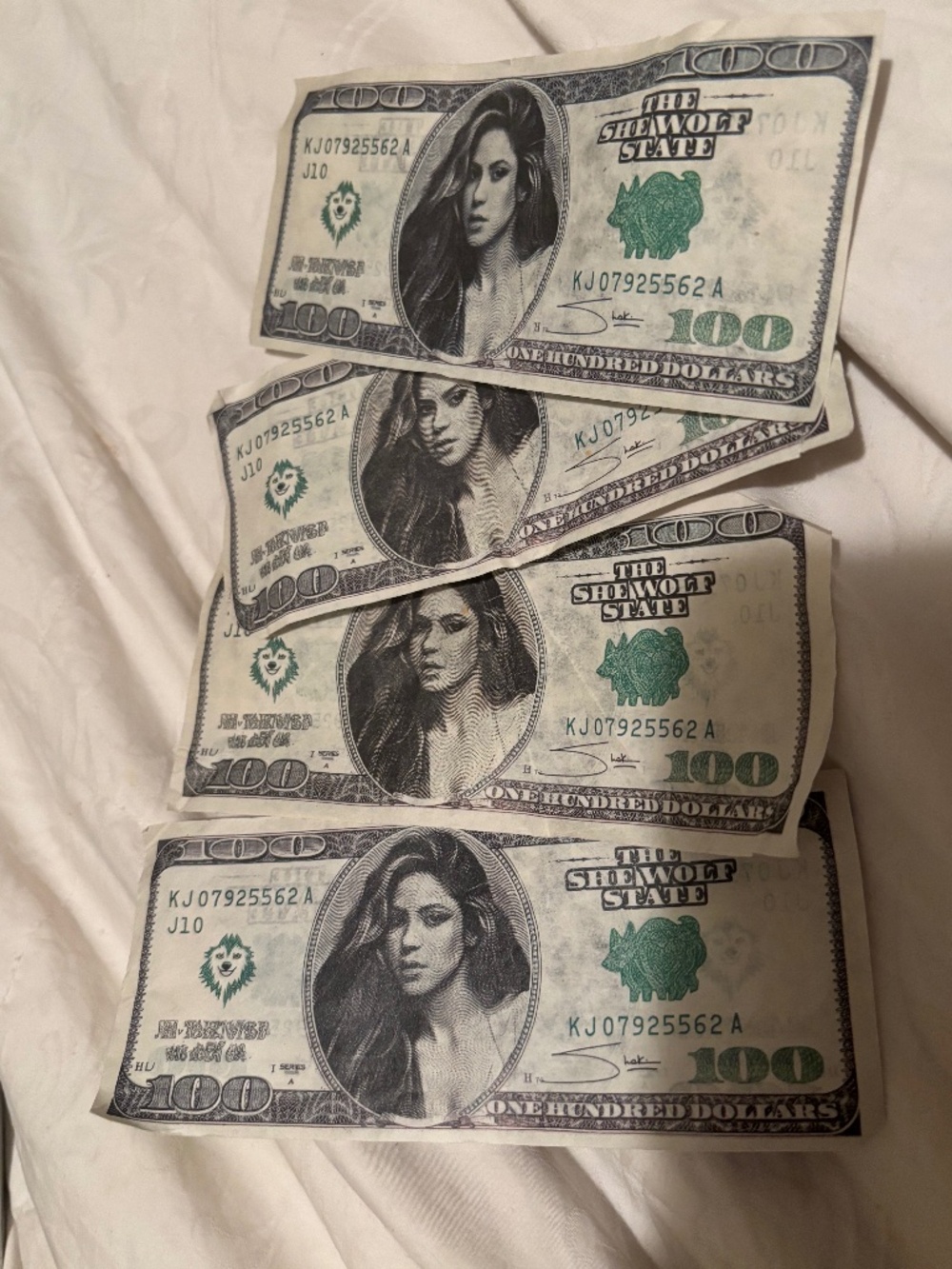 Shakira Collectible Game Money Note